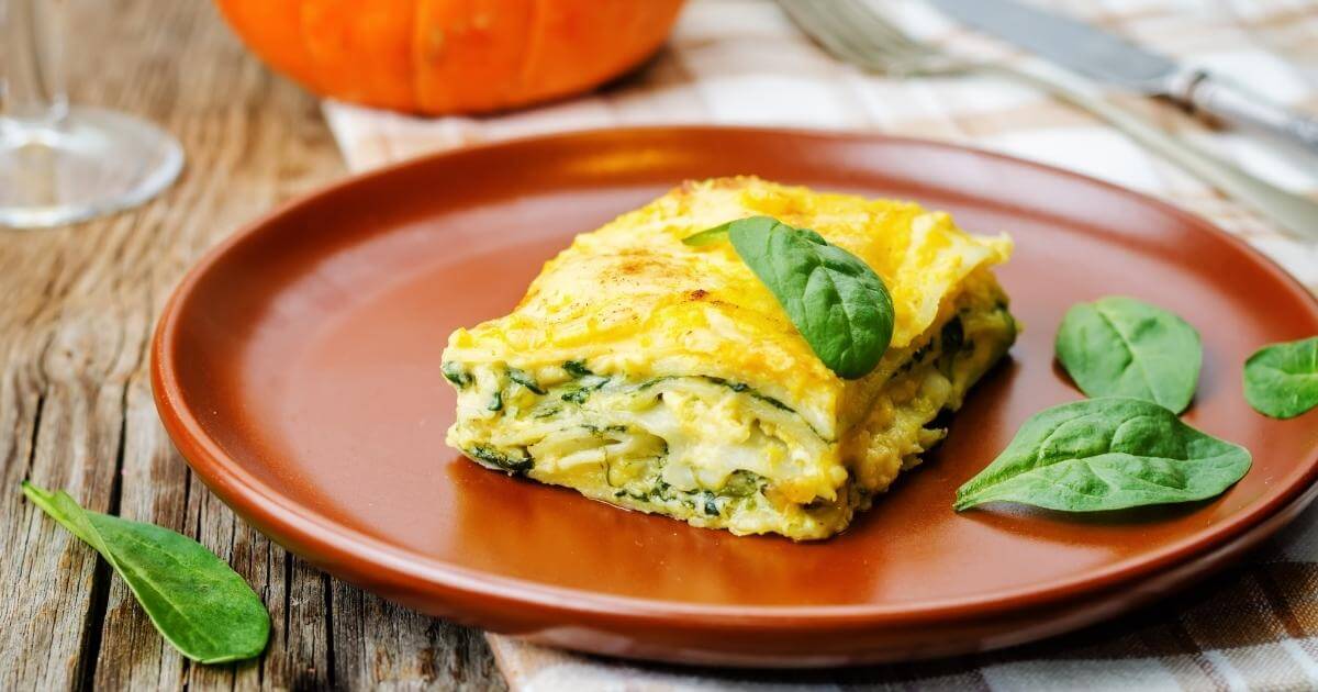 Pumpkin Spinach Lasagna