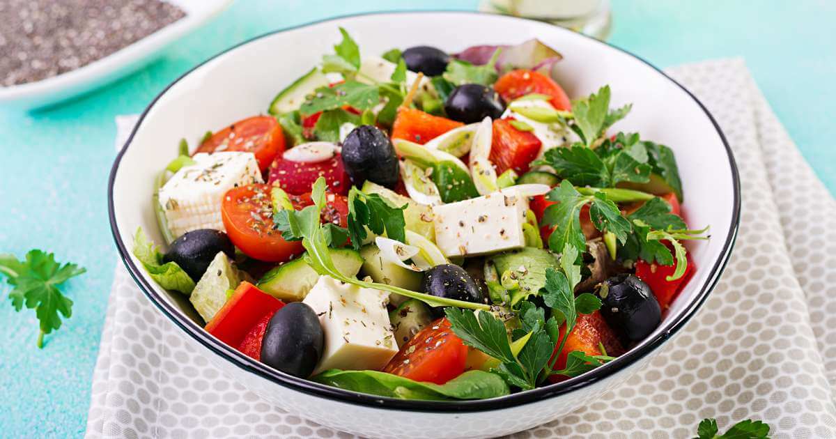 Vegan Heart of Palms Greek Salad