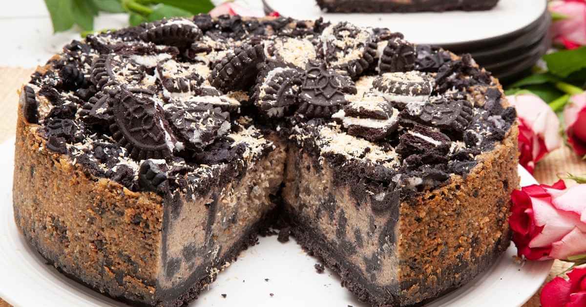 Decadent vegan Oreo cheesecake
