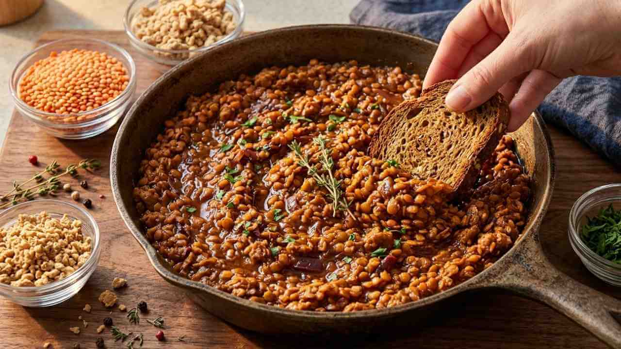 TVP & Lentils One Pot Meal